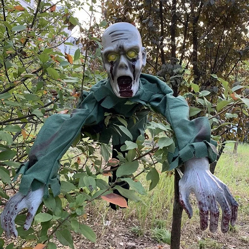 Sound-Activated Crawling Bloody Zombie Prop