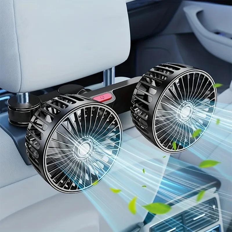 Kova Tech™ 360° Double-Head USB Car Fan