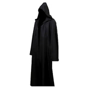Sorcerer Long Shirt Hooded Black Robe Costume Halloween