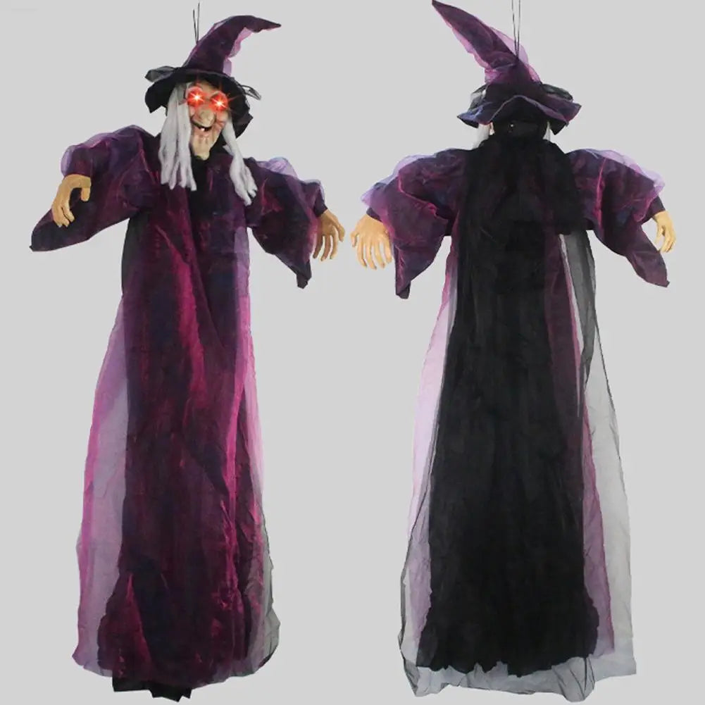 Spooky Talking Purple Witch Prop (Life-Size)