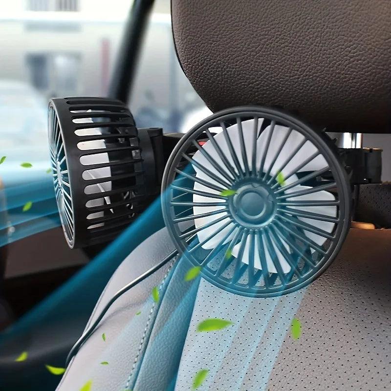 Kova Tech™ 360° Double-Head USB Car Fan