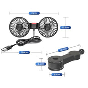 Kova Tech™ 360° Double-Head USB Car Fan