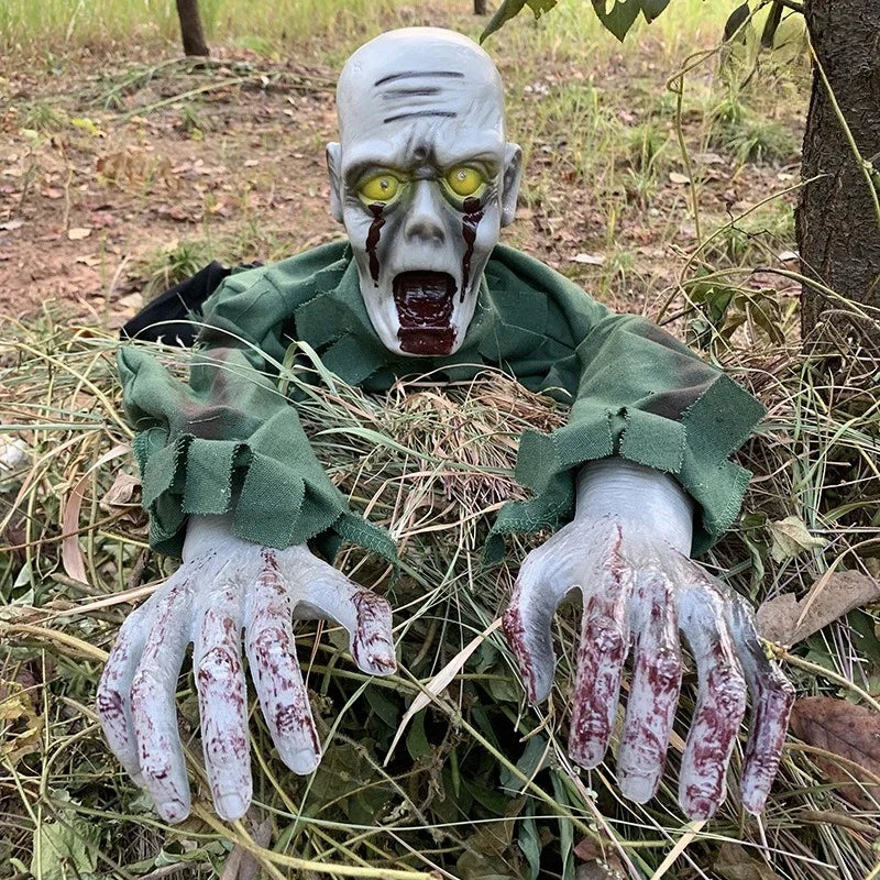 Sound-Activated Crawling Bloody Zombie Prop