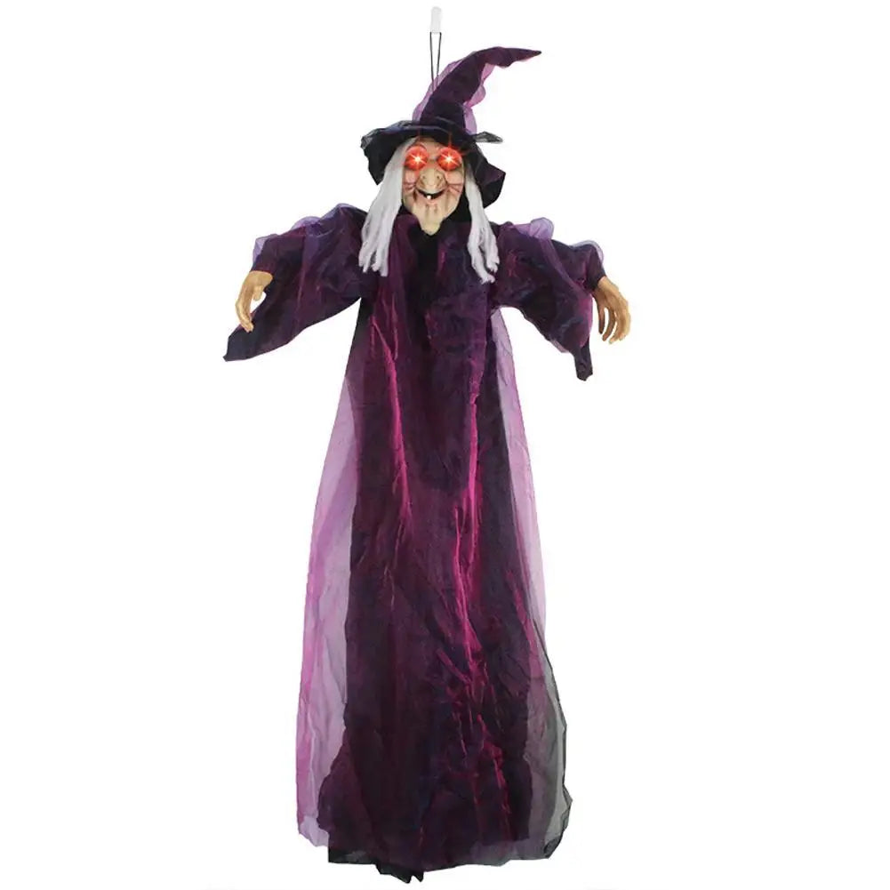 Spooky Talking Purple Witch Prop (Life-Size)