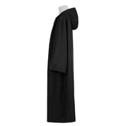 Sorcerer Long Shirt Hooded Black Robe Costume Halloween
