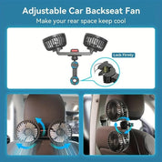 Kova Tech™ 360° Double-Head USB Car Fan