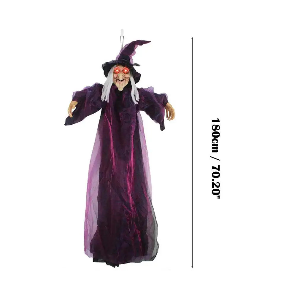 Spooky Talking Purple Witch Prop (Life-Size)