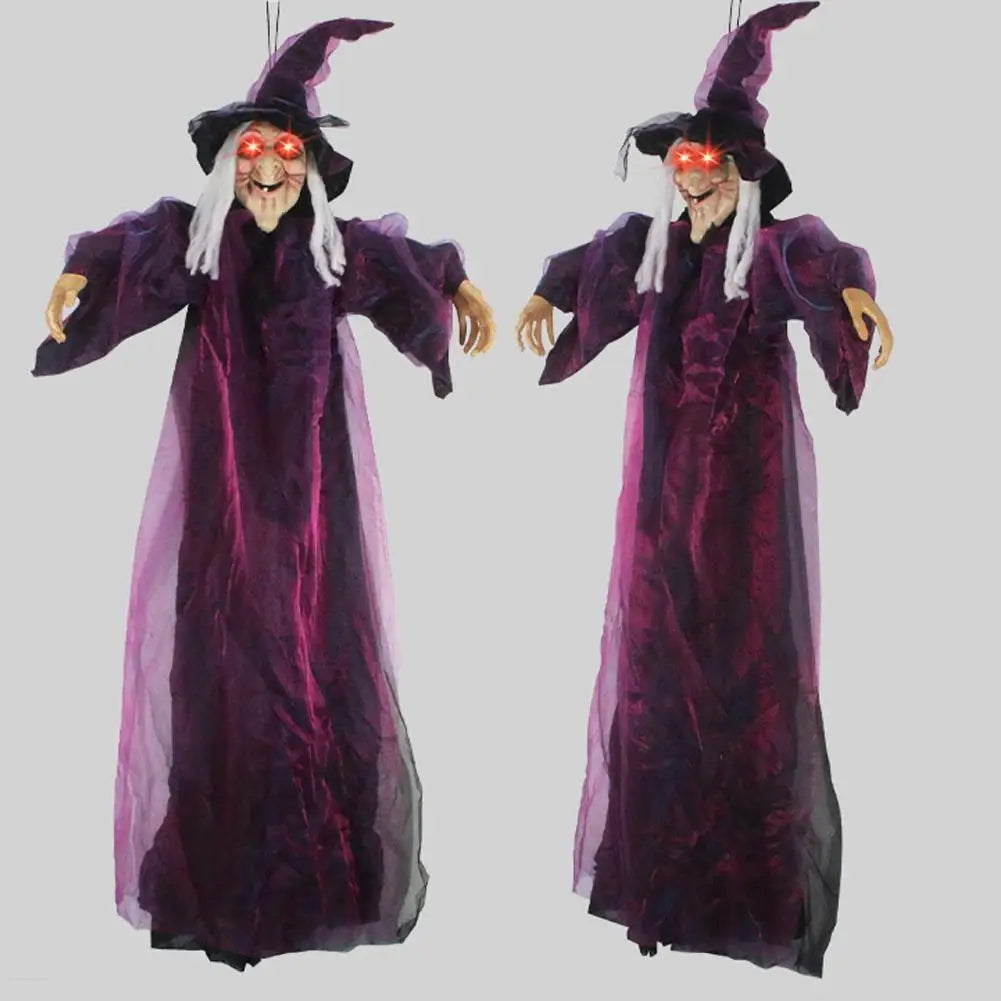 Spooky Talking Purple Witch Prop (Life-Size)